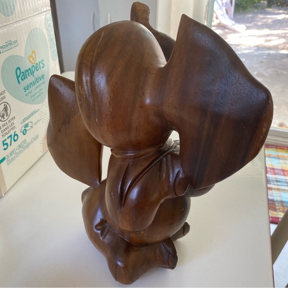 Vintage Wood Carved Elephant - Picture 11 of 13